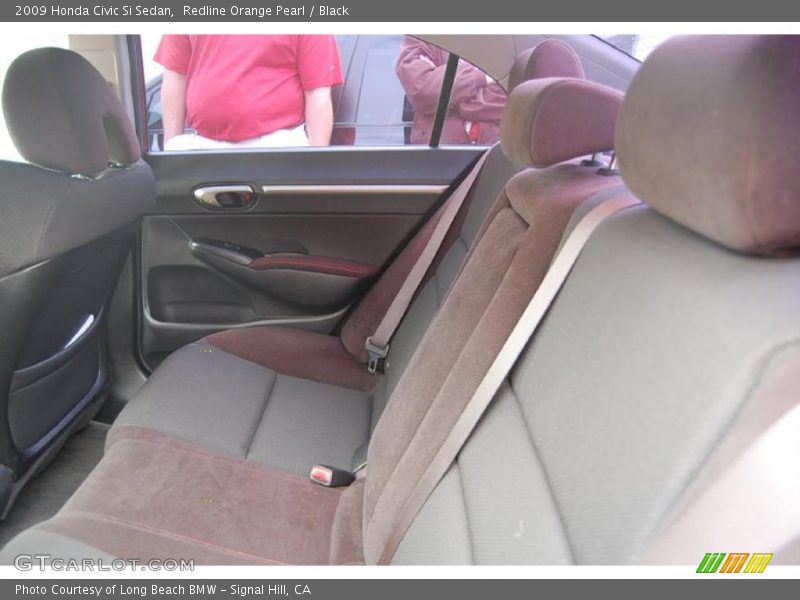 Redline Orange Pearl / Black 2009 Honda Civic Si Sedan