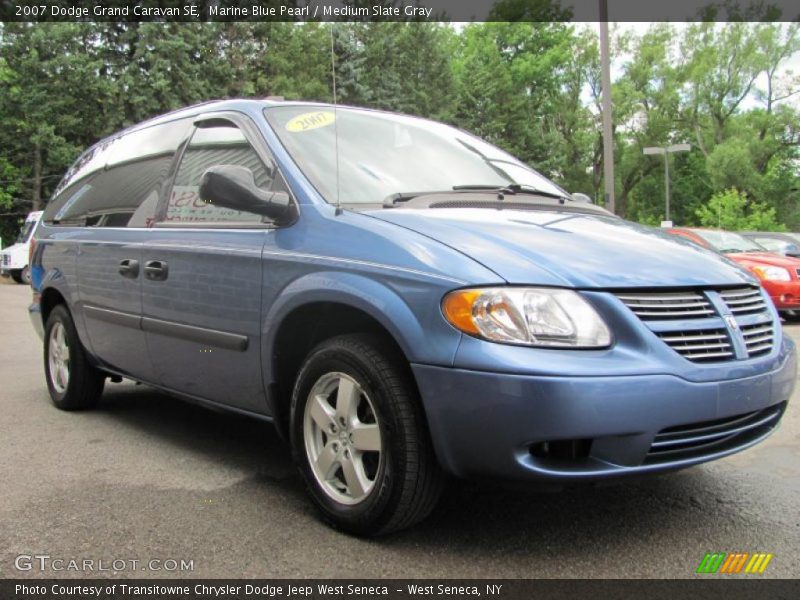 Marine Blue Pearl / Medium Slate Gray 2007 Dodge Grand Caravan SE