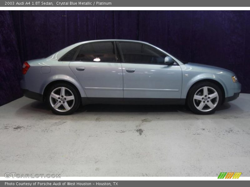 Crystal Blue Metallic / Platinum 2003 Audi A4 1.8T Sedan