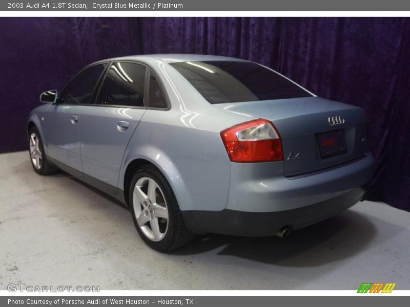 Crystal Blue Metallic / Platinum 2003 Audi A4 1.8T Sedan