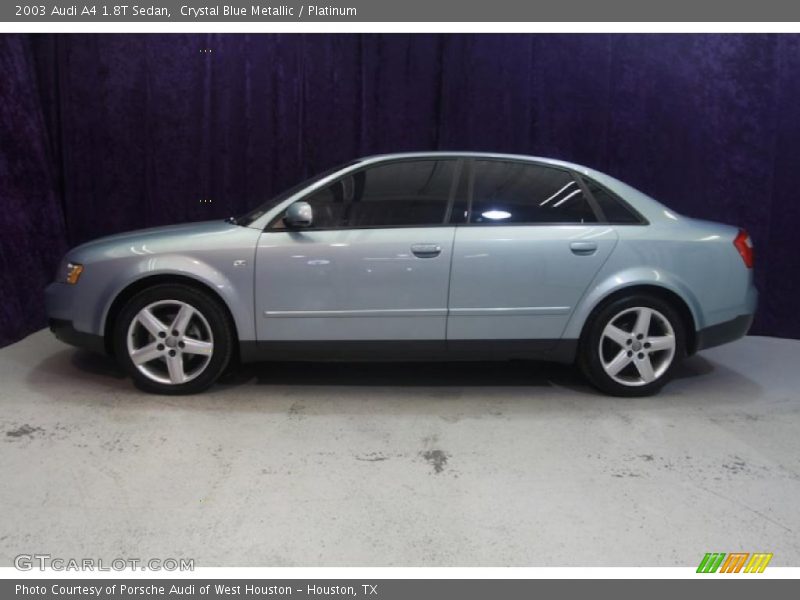 Crystal Blue Metallic / Platinum 2003 Audi A4 1.8T Sedan