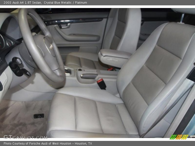 Crystal Blue Metallic / Platinum 2003 Audi A4 1.8T Sedan