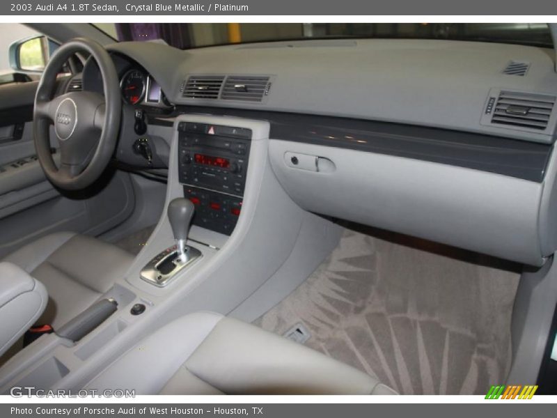 Crystal Blue Metallic / Platinum 2003 Audi A4 1.8T Sedan