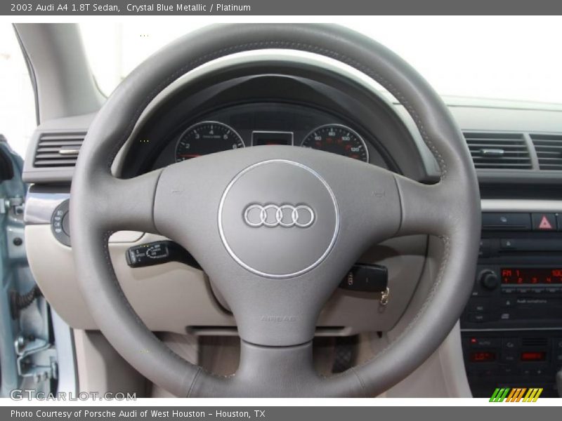 Crystal Blue Metallic / Platinum 2003 Audi A4 1.8T Sedan