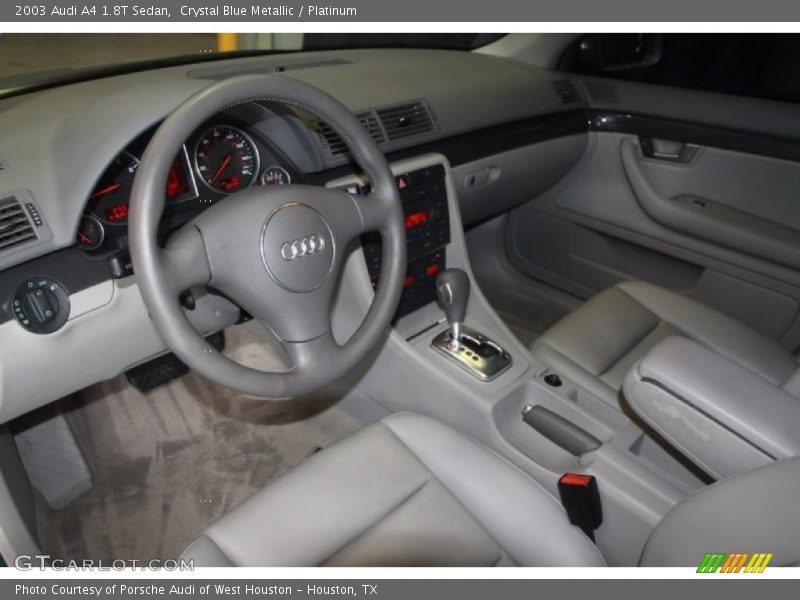 Crystal Blue Metallic / Platinum 2003 Audi A4 1.8T Sedan