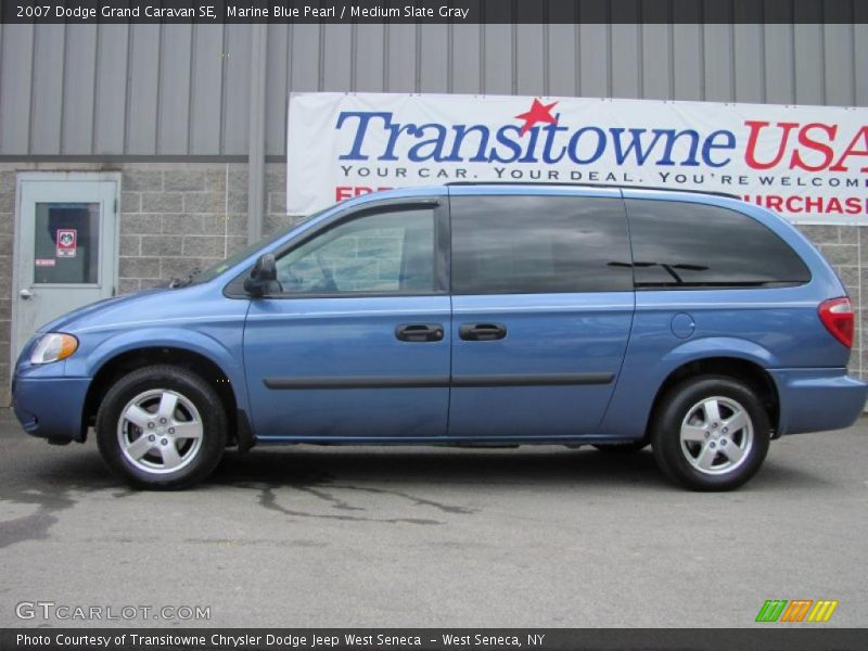 Marine Blue Pearl / Medium Slate Gray 2007 Dodge Grand Caravan SE