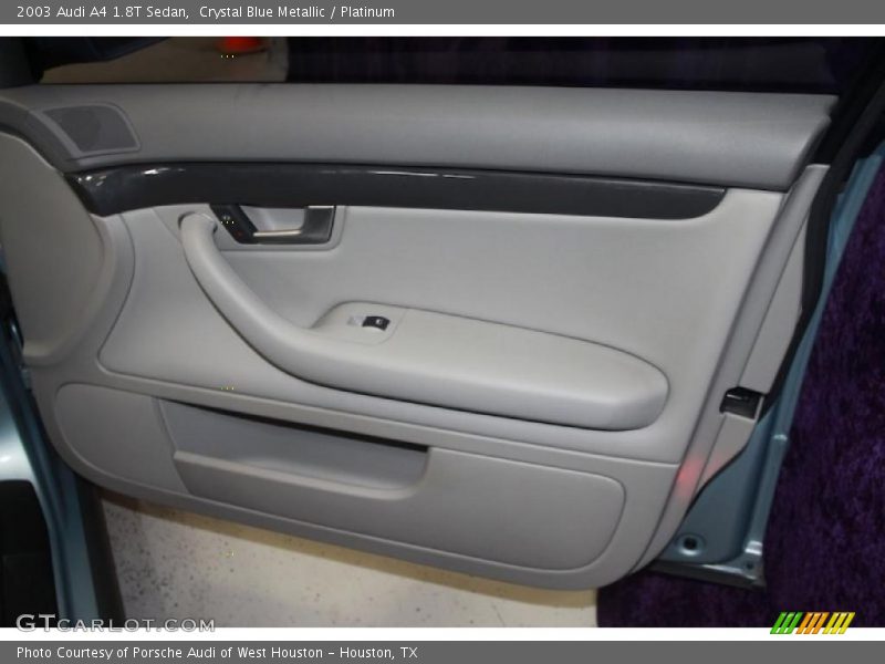 Crystal Blue Metallic / Platinum 2003 Audi A4 1.8T Sedan
