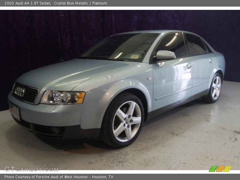 Crystal Blue Metallic / Platinum 2003 Audi A4 1.8T Sedan