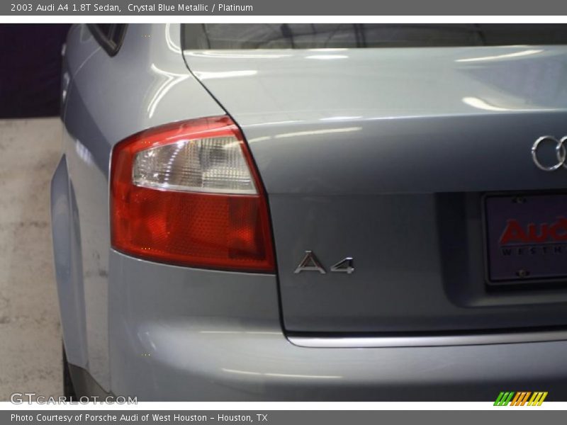 Crystal Blue Metallic / Platinum 2003 Audi A4 1.8T Sedan