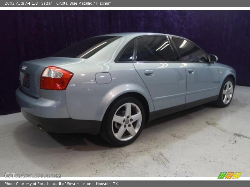 Crystal Blue Metallic / Platinum 2003 Audi A4 1.8T Sedan