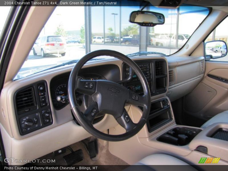 Dark Green Metallic / Tan/Neutral 2004 Chevrolet Tahoe Z71 4x4
