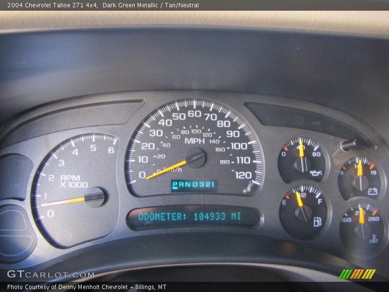 Dark Green Metallic / Tan/Neutral 2004 Chevrolet Tahoe Z71 4x4