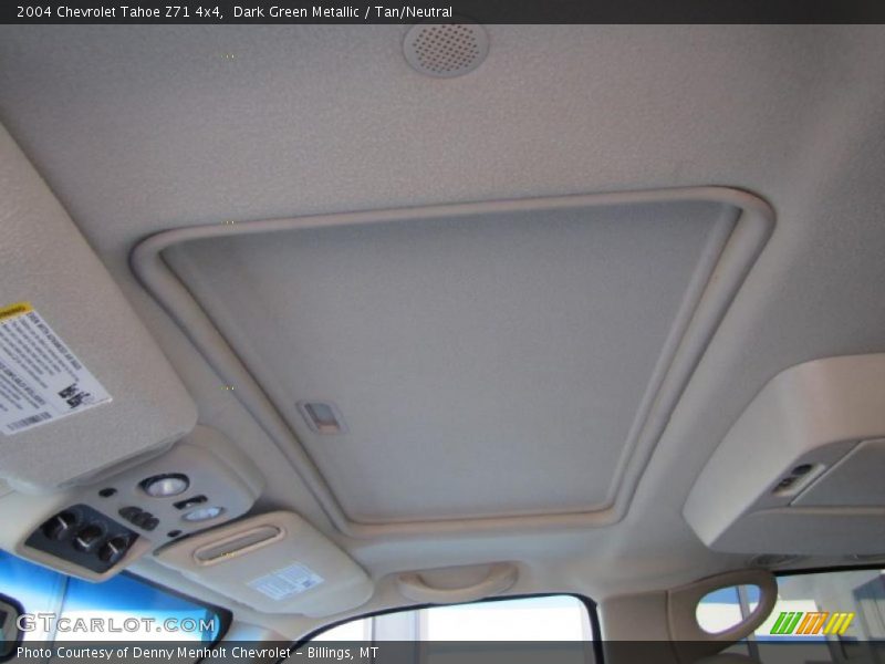 Dark Green Metallic / Tan/Neutral 2004 Chevrolet Tahoe Z71 4x4