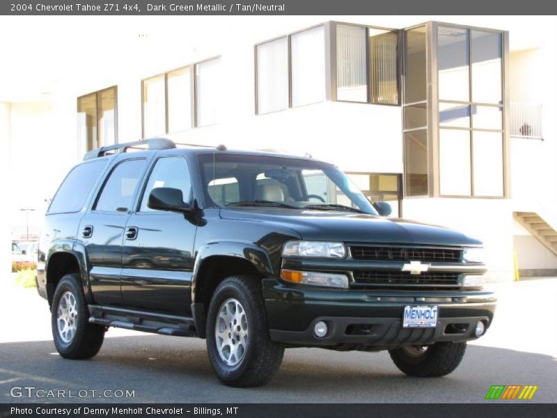 Dark Green Metallic / Tan/Neutral 2004 Chevrolet Tahoe Z71 4x4