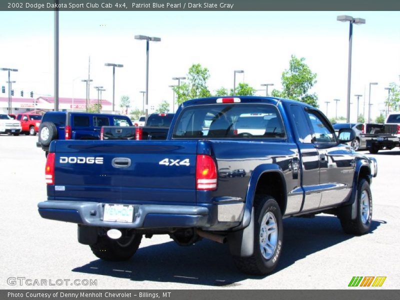 Patriot Blue Pearl / Dark Slate Gray 2002 Dodge Dakota Sport Club Cab 4x4