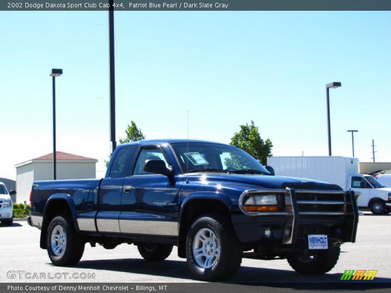Patriot Blue Pearl / Dark Slate Gray 2002 Dodge Dakota Sport Club Cab 4x4