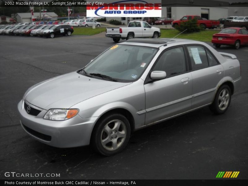 Sunlight Silver Metallic / Gray 2002 Mazda Protege LX