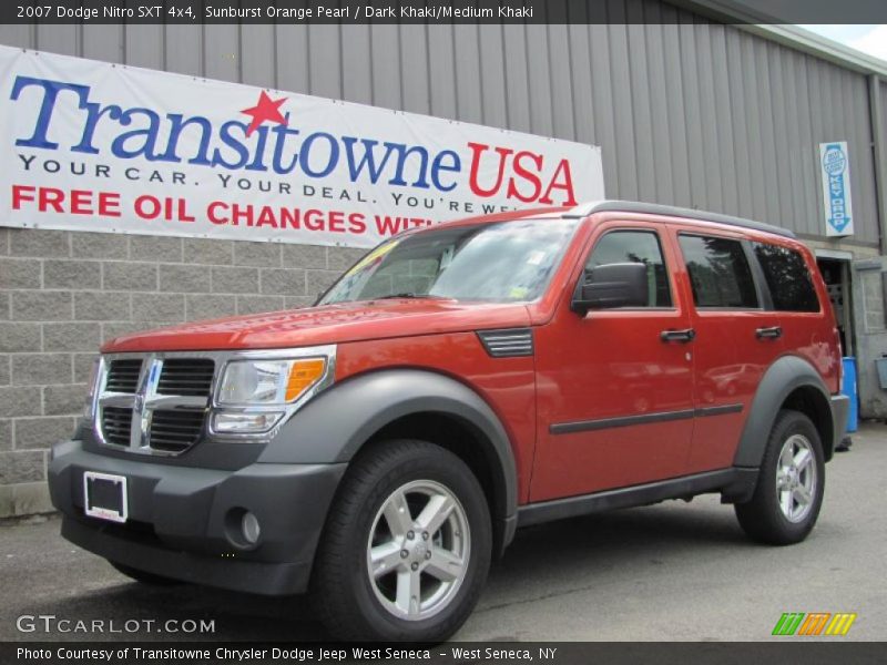 Sunburst Orange Pearl / Dark Khaki/Medium Khaki 2007 Dodge Nitro SXT 4x4