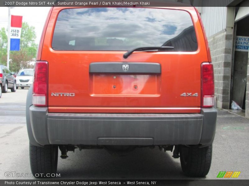 Sunburst Orange Pearl / Dark Khaki/Medium Khaki 2007 Dodge Nitro SXT 4x4
