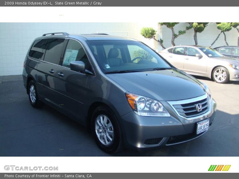 Slate Green Metallic / Gray 2009 Honda Odyssey EX-L