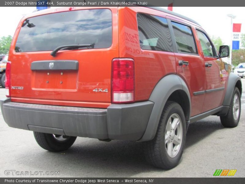 Sunburst Orange Pearl / Dark Khaki/Medium Khaki 2007 Dodge Nitro SXT 4x4