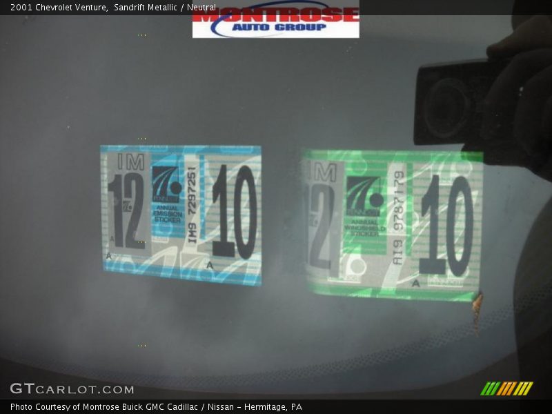 Sandrift Metallic / Neutral 2001 Chevrolet Venture