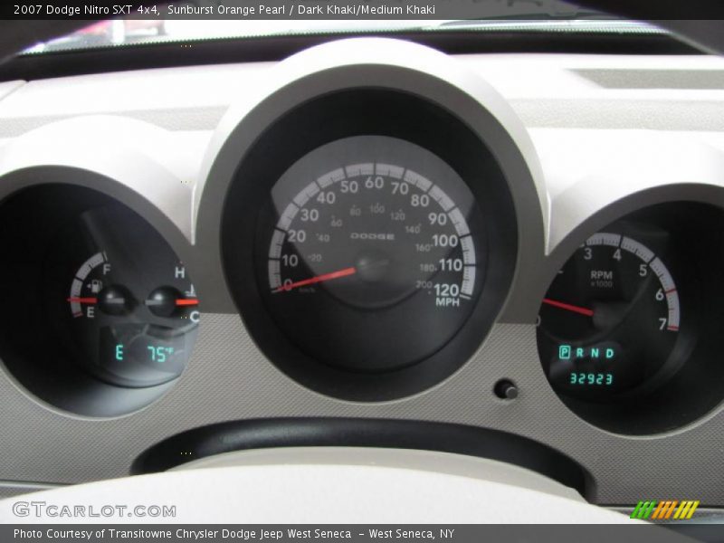 Sunburst Orange Pearl / Dark Khaki/Medium Khaki 2007 Dodge Nitro SXT 4x4
