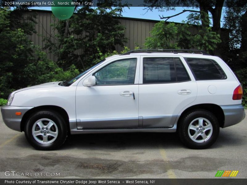 Nordic White / Gray 2004 Hyundai Santa Fe GLS
