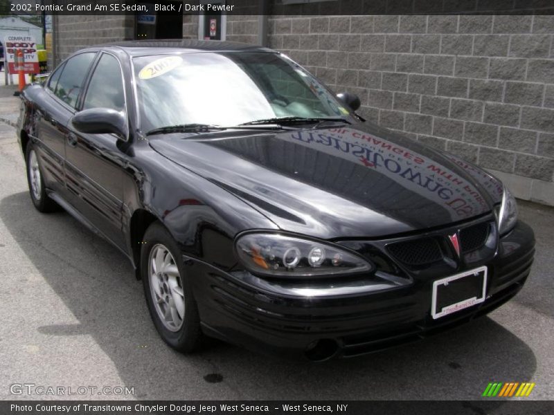 Black / Dark Pewter 2002 Pontiac Grand Am SE Sedan