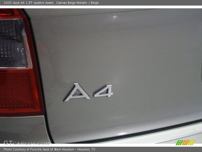 Canvas Beige Metallic / Beige 2003 Audi A4 1.8T quattro Avant
