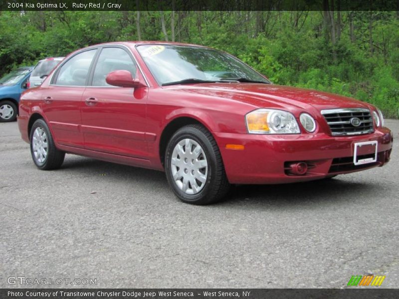 Ruby Red / Gray 2004 Kia Optima LX