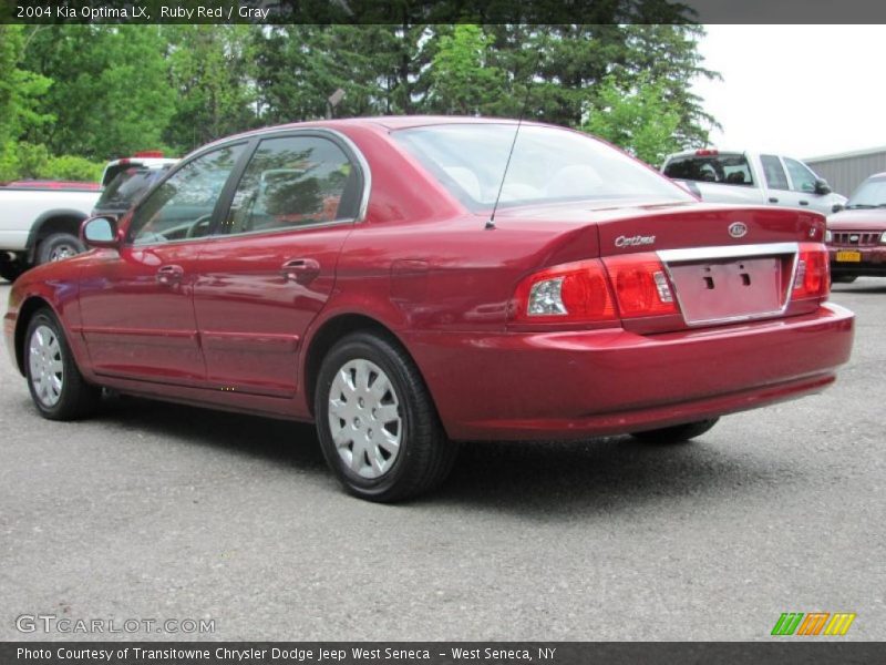 Ruby Red / Gray 2004 Kia Optima LX