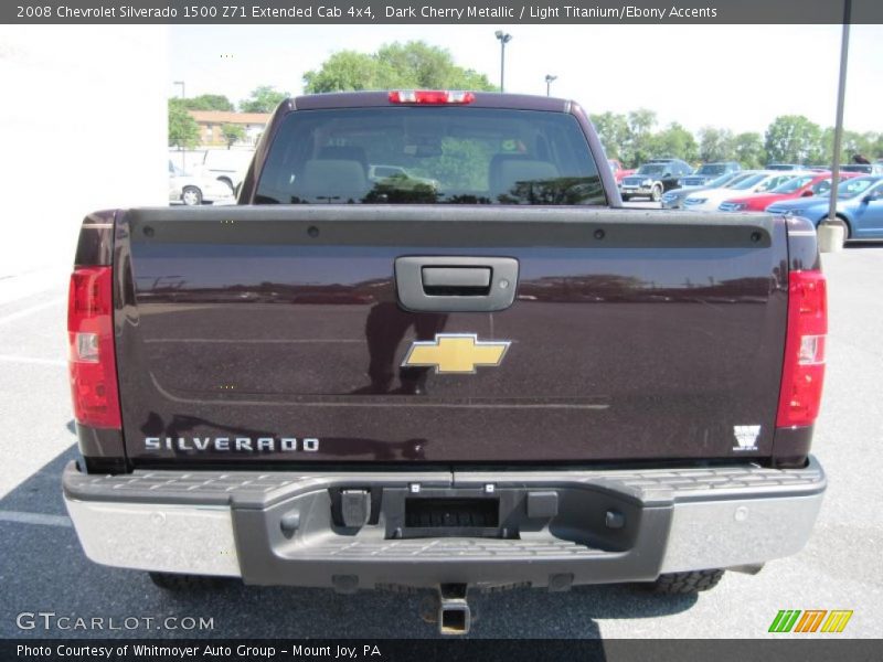 Dark Cherry Metallic / Light Titanium/Ebony Accents 2008 Chevrolet Silverado 1500 Z71 Extended Cab 4x4