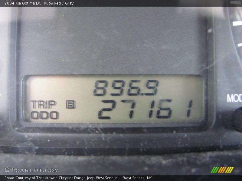 Ruby Red / Gray 2004 Kia Optima LX