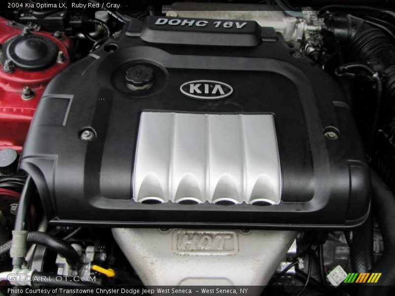 Ruby Red / Gray 2004 Kia Optima LX