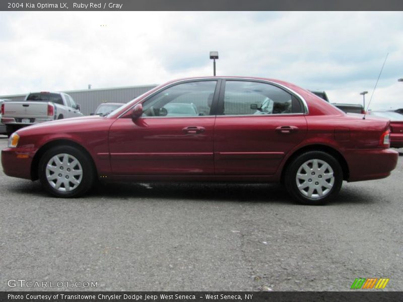 Ruby Red / Gray 2004 Kia Optima LX