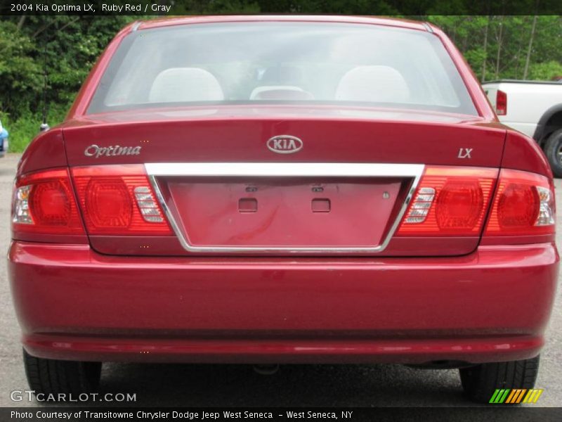 Ruby Red / Gray 2004 Kia Optima LX