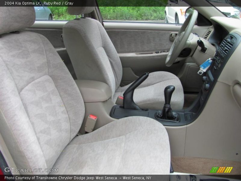 Ruby Red / Gray 2004 Kia Optima LX