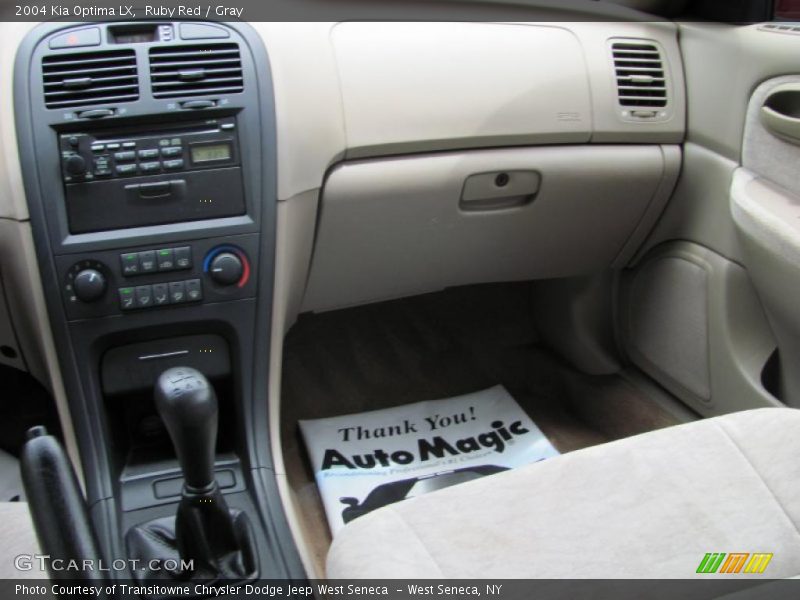 Ruby Red / Gray 2004 Kia Optima LX