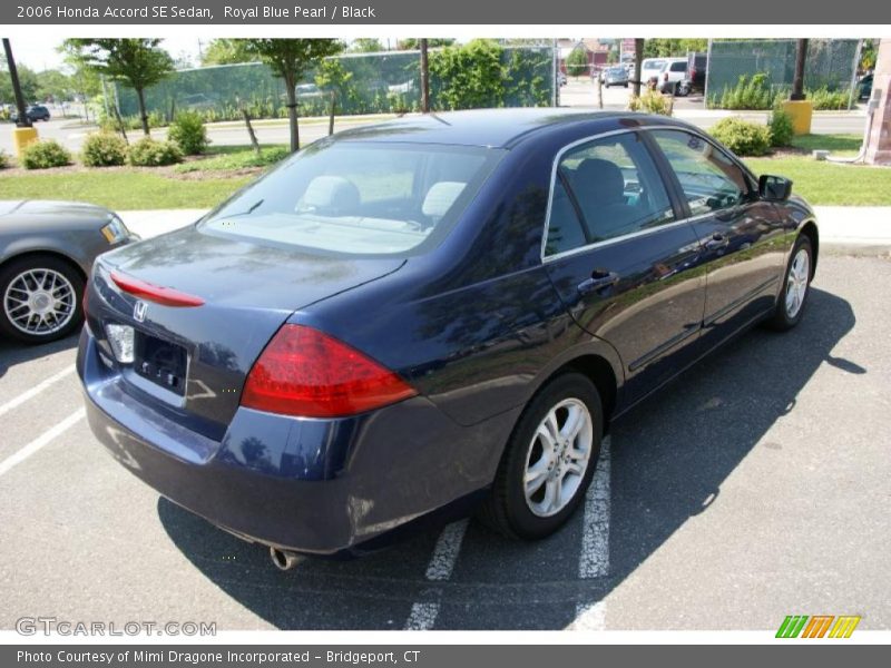 Royal Blue Pearl / Black 2006 Honda Accord SE Sedan