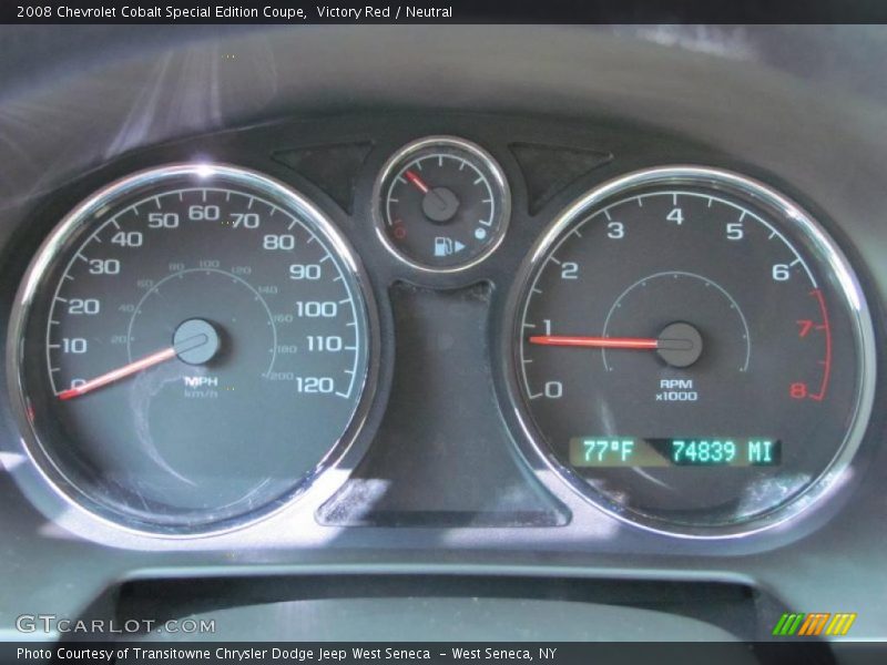 Victory Red / Neutral 2008 Chevrolet Cobalt Special Edition Coupe