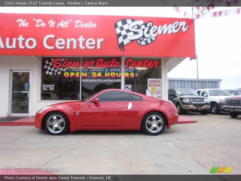 Redline / Carbon Black 2003 Nissan 350Z Touring Coupe