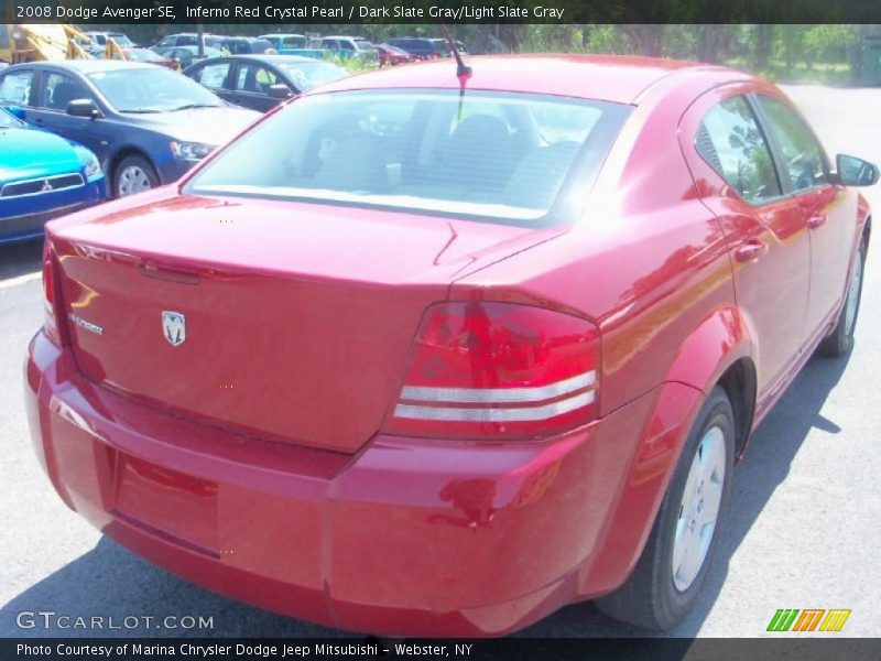 Inferno Red Crystal Pearl / Dark Slate Gray/Light Slate Gray 2008 Dodge Avenger SE