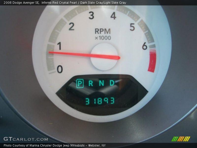 Inferno Red Crystal Pearl / Dark Slate Gray/Light Slate Gray 2008 Dodge Avenger SE