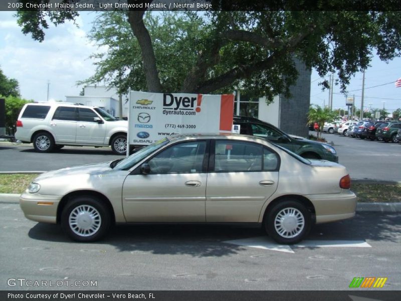 Light Driftwood Metallic / Neutral Beige 2003 Chevrolet Malibu Sedan