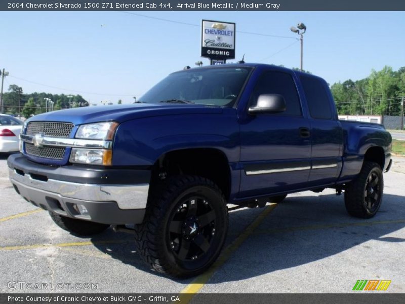 Arrival Blue Metallic / Medium Gray 2004 Chevrolet Silverado 1500 Z71 Extended Cab 4x4