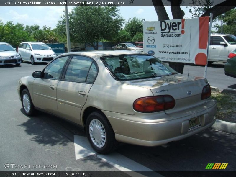 Light Driftwood Metallic / Neutral Beige 2003 Chevrolet Malibu Sedan