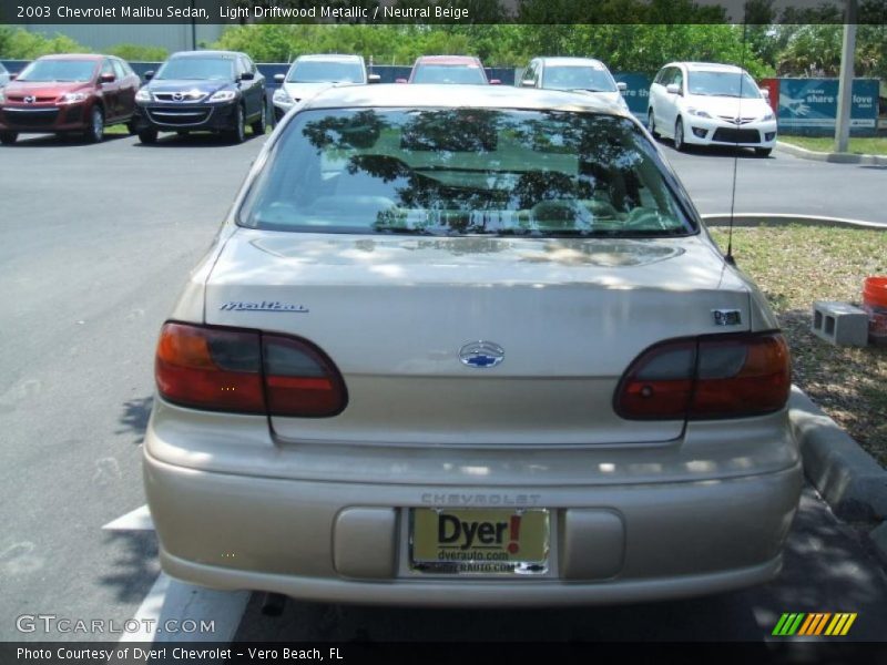 Light Driftwood Metallic / Neutral Beige 2003 Chevrolet Malibu Sedan