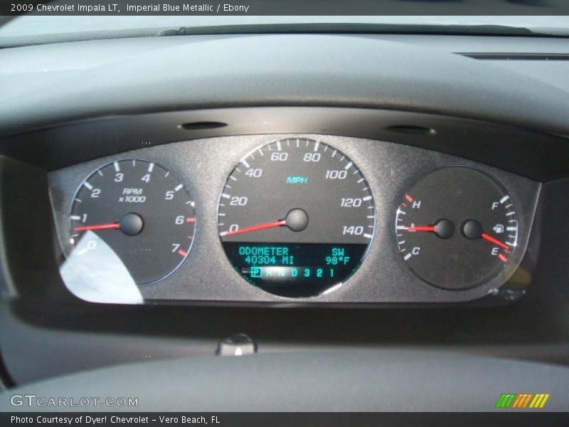 Imperial Blue Metallic / Ebony 2009 Chevrolet Impala LT