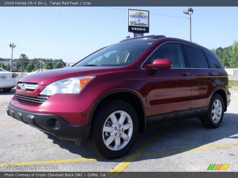 Tango Red Pearl / Gray 2009 Honda CR-V EX-L